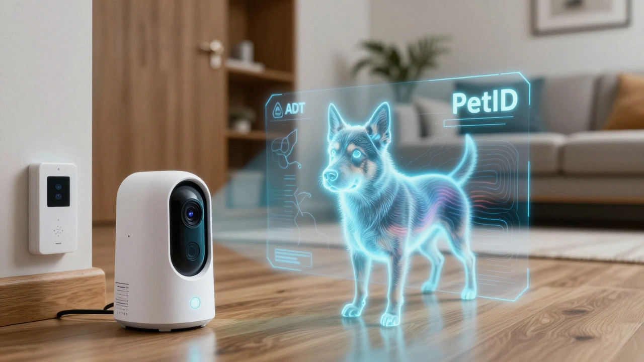 A holographic system identifies a dog&#039;s unique movement and face pattern, integrating with other home security sensors.