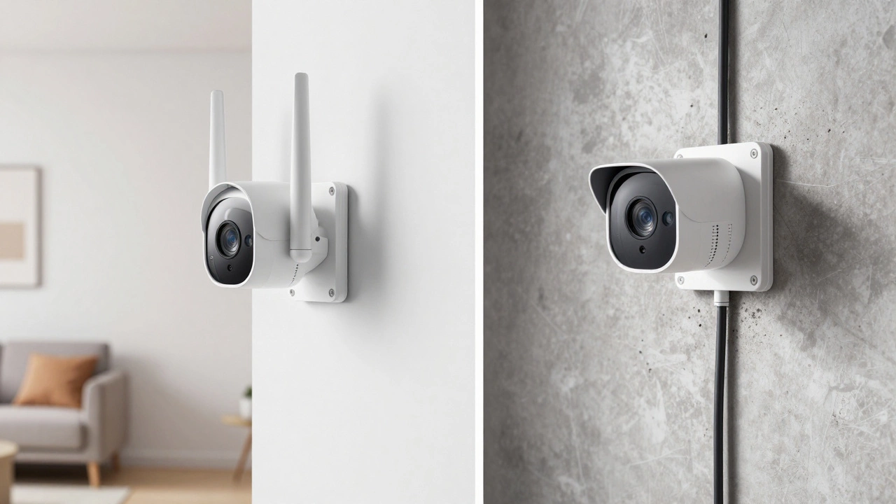 Comparison of easy wireless vs complex wired camera installation